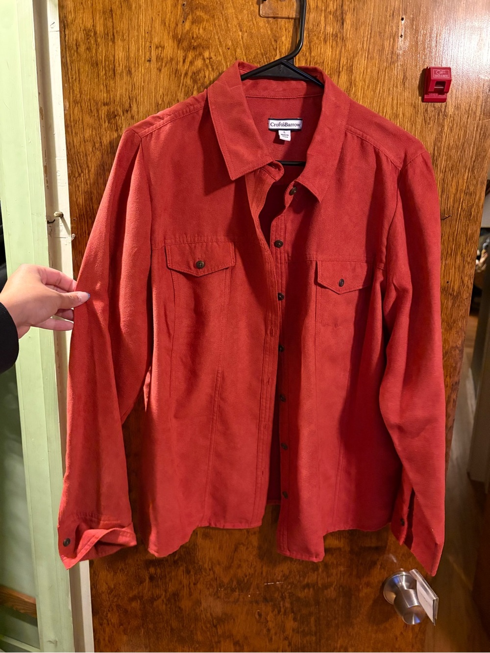 croft & barrow Corduroy Shirt Jacket in Burnt Orange